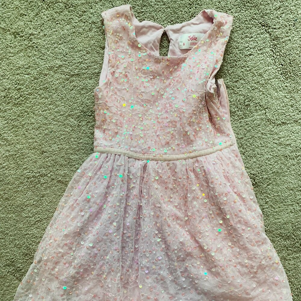 Justice Pink Girls Dress with Sparkles